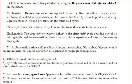 1). ketone bodies can substitute partially for energy as they are converted into acetyl-CoA in the blood. Explanation: Ketone