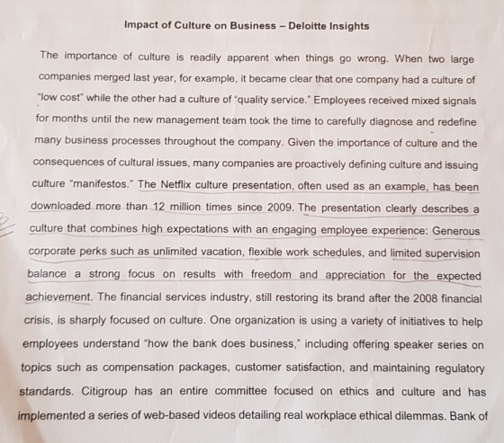 Impact of Culture on Business - Deloitte Insights The importance of culture is readily apparent when things go wrong. When tw
