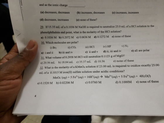 and as the ionic charge (a) decreases, decreases (b) increases, decreases (e) increases, increases (d) decreases, increases (