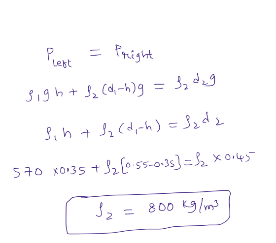 P = Punt = Pright Left sight ļ₂ (d, -hg = 22 deg راه حل - c Sih + f₂ (di-h) 570 X0:35 +32(0.55-0135] =S2 *0145 جل 800 kg/m3 -