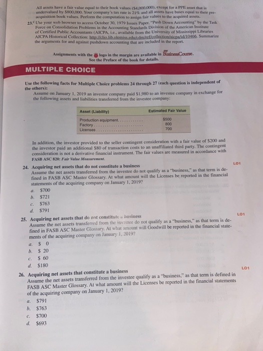 All assets have a fair value equal to their book values (54,000,000). except for a PPE asset that is undervalued by $800,000.