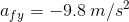 a_{fy}=-9.8\: m/s^2
