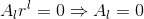 A_{l}r^{l} = 0 \Rightarrow A_{l} = 0
