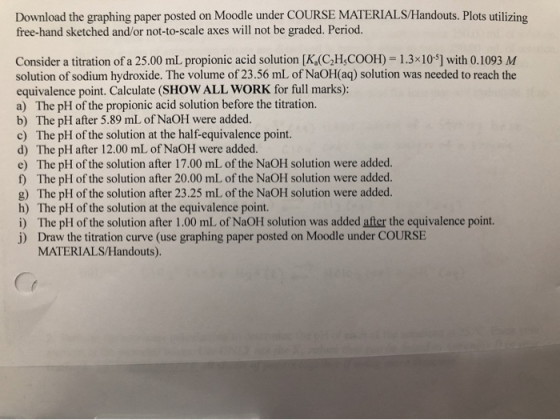 Download the graphing paper posted on Moodle under COURSE MATERIALS/Handouts. Plots utilizing free-hand sketched and/or not-t