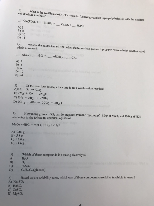 What is the coefficient of H.So, when the following equation is properly balanced with the smallest set of whole numbers? __C
