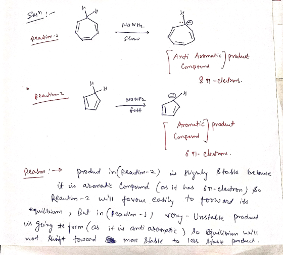 Soin ! Nanna Reaction - Slow I Anti Asomatic product Compound J C 8 ri-elections. Reaction- Nang fast Aromatic product Compom
