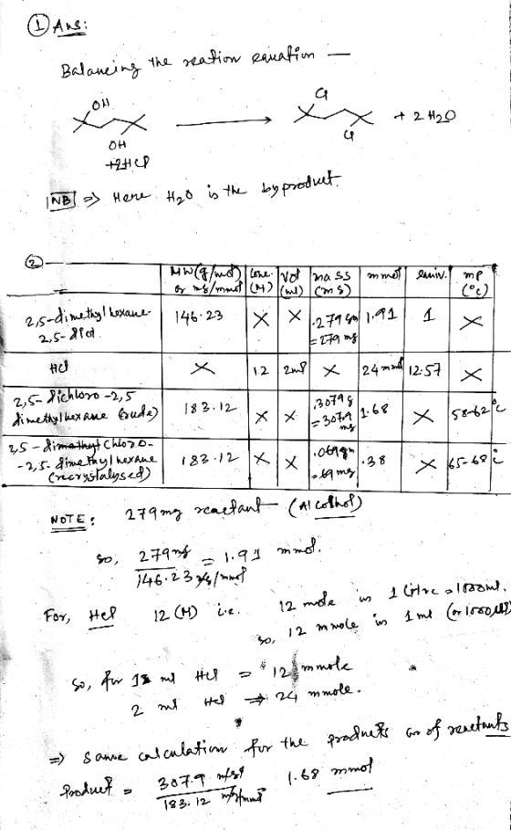 DANS Balancing the reation Rauation :- eux - xx +2420 + 2 H2O OH +228 INB] > Here H2O is the by product. - V se ne suis Mwidt