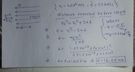 e. distance traveled be fore Shve) 2 e E