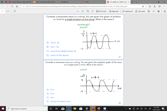 V - x a Sound Waves, Intensity leve c Get Homework Help With C Dashboard Files 3C_week_3-F_slides 1214 X + E > 0 O file:///C: