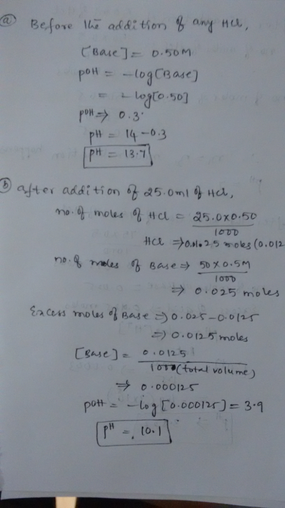 14-02 Dayter addi tion 35.oml 4 nd., ラ0.025 moles こ) ,012.5° moles Csase)125 Totutl volu me) 0 . 000125- pot+ニ-ba [0.000125)
