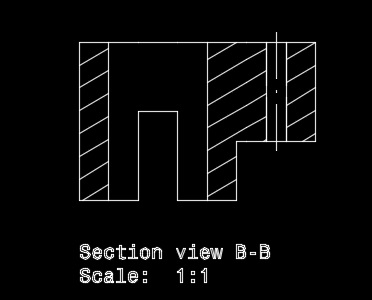Section view B-B Scale: 1:1