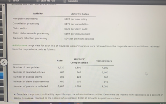 Show Me HOW T SITES TOMOS CIVILES Activity New policy processing Cancellation processing Activity Rates $120 per new policy $