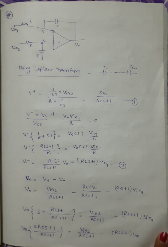 ли е win, VA R Wir cT Using Leplace tromsform Yes 1 ts X Vina Rest1 RA CS V-Vot Yes V-vio, R Vicy v-{ t cs} = Nolst vir v-{ R