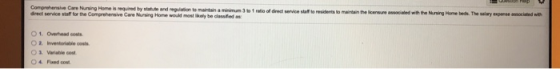Comprehensive Care Nursing Home is required by state and regulation to maintain a minimum 3 to ratio of direct ervice stato r