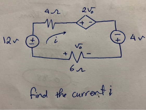 VE 6 findl the current i