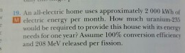An all-electric home uses approximately 2 000 kWh