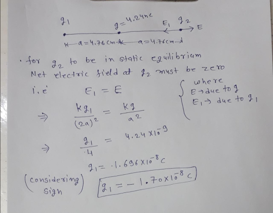 dv u,2n c El g2 foy 32 to be in stahc cguilibrium El-E where K 9 El → due to gl (2a)2 9 4.24 X1 Sigh