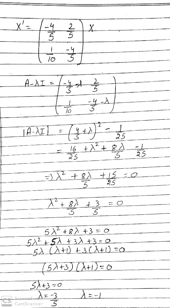 A-AT = 1 + 1A-AT] = (41) 1642 (3+ Y= डॉ 52+8/ +3 = 0 52 +50 + 32 +3 - 0 _5A (A+) +3 (A+1) =O 1521+3) [A+1) = 6 S+3 50 =-3- Ca