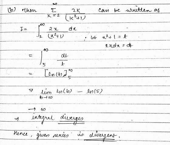 (6) othen E can be written as K22 2K (K ²+1) Ia 23 da 2 (2²0 lek n²+1 at anda adi 12 al 5 t [ences lim en (6) bt en 15) do TD
