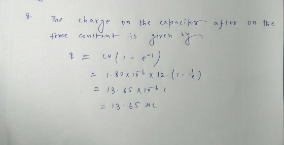 3. The on time constant 13 charge the capacitor after on the given * 2 - wt, - e-) = 1. 8ох бvх 12 ( - ) = 12. 6S X 106 с (м