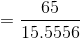 65 15.5556