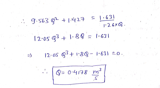 .: 9.563 92 +1:427 = 1.631 1:26x8. 12:05 83 +1.89 = 1,631 12.05 93 +1.89 - 1,631 -0. O= 0.4178 m S