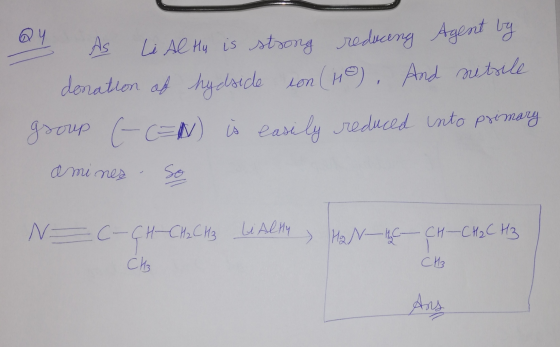 Li Al Hy is strn ducng Agent y denation at hyclaide As Lon And autrle easily Jreduced Unto prmary grevp C ami mes So ALMY MaN