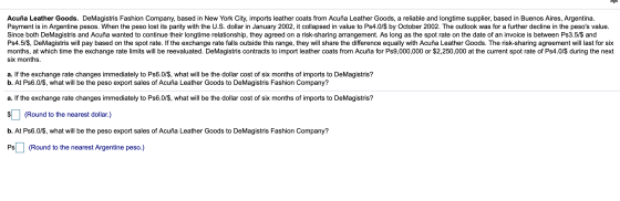 Acuña Leather Goods. DeMagistris Fashion Company, based in New York City, imports leather coats from Acuña Leather Goods, a r