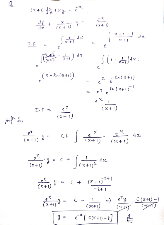(x + 1) 14, +32 -a с entry х dy da + y (4+1) (tu 06+ doc. dae Sot 5041 30 - 1 TE e e Setti) de S(1-x+ Jose. e e (x - en (06+1