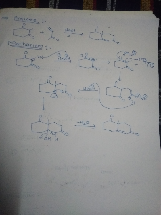 Answee :- Naot Mechanism an NaoH Naon -ho он и