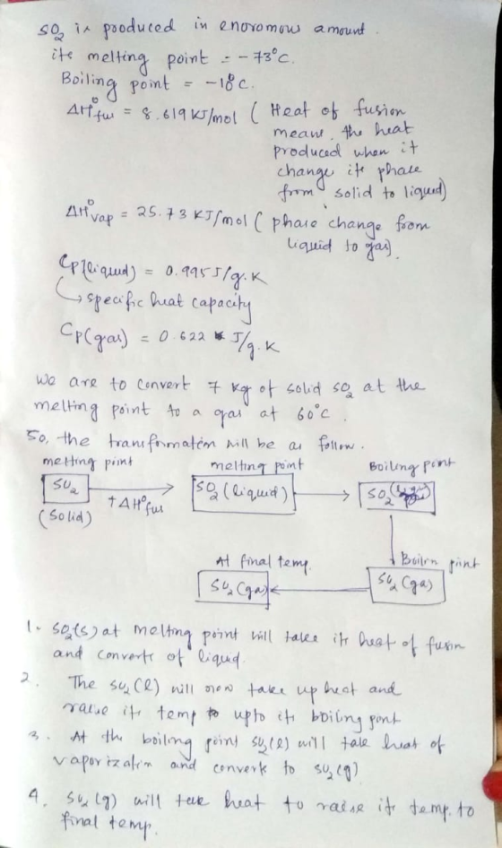 0 so it produced in enoromous amount ite melting point - - +3°C. Boiling point = -18. Alt for = 8.619 kJ/mol (Heat of fusion