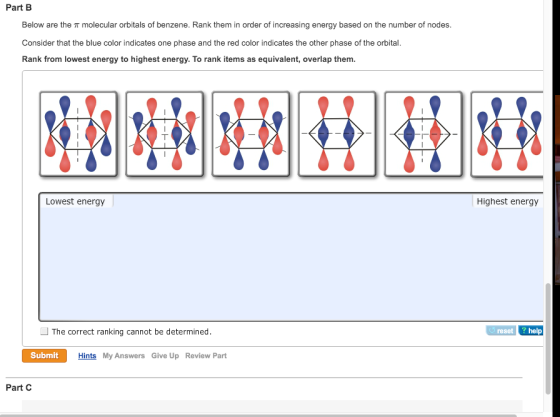 Below are the pi molecular orbitals of benzene. Ra