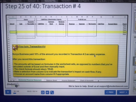 act - Clas Accounting Ad... Dashboard - SL Hortzontal Fine. Transaction ... Excel Project c. 2. Nunya Busin. Excel Project C.