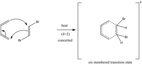 Br
heat
(4+2)
concerted
IT
six membered transition state

