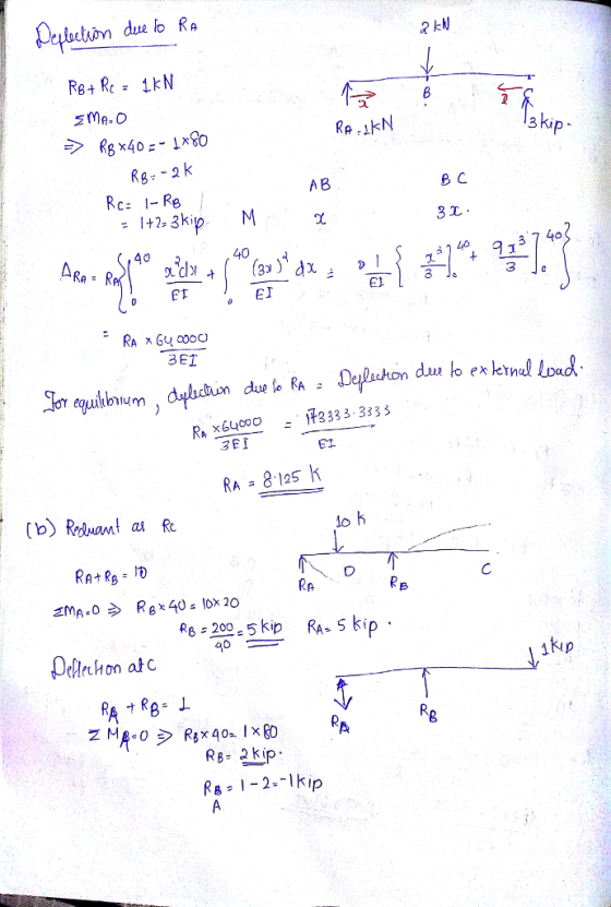 aitim due lo R kip 3 Rc: I- Re A B B C 3x 37 40 o ET ET ЗЕд ex letha R CL000 3333 33 3ET RA 8125 k do RA 40 Deirchon atc kip Rg- 2 kip