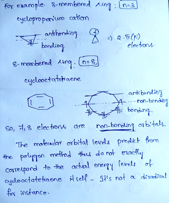 example, 8-membered Ana: cyclopro Penuro cator) bondlaoa cyolooetatetiaene 6-membered n _ ant bonding bana 8 elec tons are n