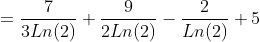 7 3Ln(2) 92 2Ln(2) Ln(2)
