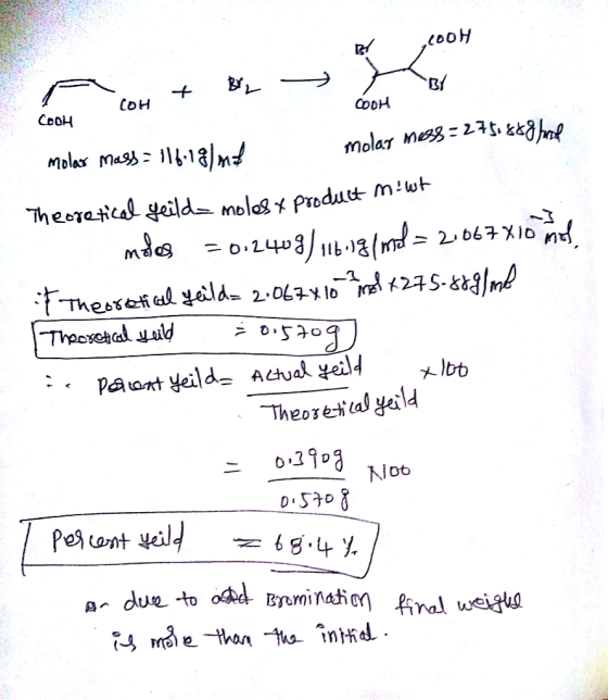 cooH COH CODH COOH molar Me21. &&3m Molas mas -18) m Theeraticayeild molos produt Mwt mdes 2b67X1o n -1 Thesseel yala- 2.0634