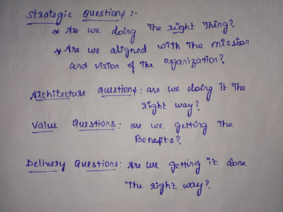 Strategie Questions - & Are we doing the right thing? & Are we aligned with the mission and vision of the organization? Nichi