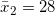 \small \bar{x}_2 = 28