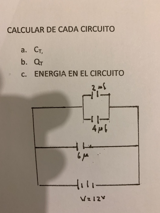 CALCULAR DE CADA CIRCUITO a. CT c. ENERGIA EN EL CIRCUITO เเเ.