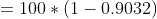 = 100 +11-0.9032)