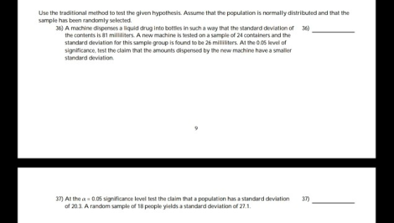 Use the traditional method to test the given hypothesis. Assume that the population is normally distributed and that the samp
