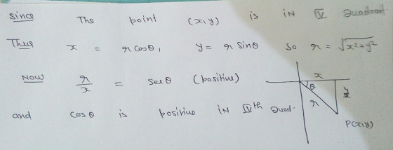 sind IN Quadrant The point (214) Thus r caso r sino so Now ㅈ K (bositive) See o th and Quad positive cos o Pony)