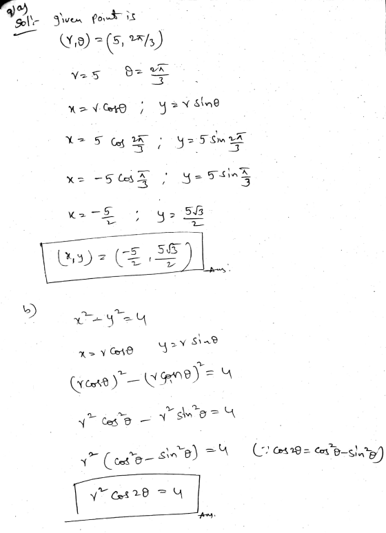 glas soli- given point is (Y,9) =(5,20/3) V.25 Oz a 3 12 r.coso ; y żr sine x = 5 cos 27 : y = 5 sina X -5 ; . y z - 5 cosas