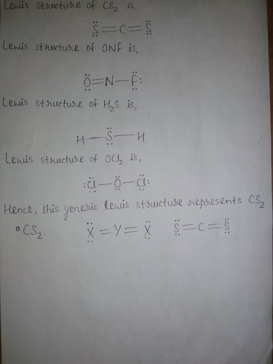 Lewis stuctuste of cS is, Lentis stsuctuse of ONF is, ON-F. 2. Lenis sttructuse of Hzs is, Lenis stsuctube of ocl, is, Hence, this gerehic lenic stsuctuse sepresents Cs o Cs 0 2