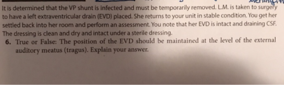 Mersinyt It is determined that the VP shunt is infected and must be temporarily removed. L.M. is taken to surgery to have a l