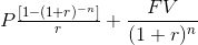 p1-(1+r)--) FV (1+r)