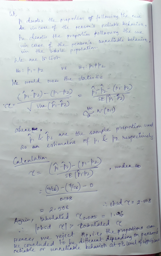 - Pi denotes the proportion of following the cue da in care of the sensons reliable behariona ke denotes the proportion poll