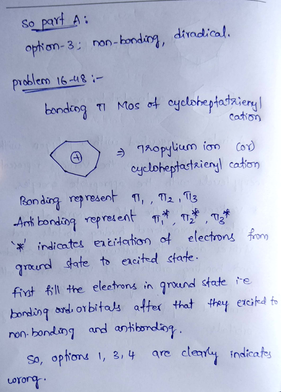So part A: opk on-3: non-bondirg, dirndical bandiog TI Mos of oycloheptarziery 田 oyolnheptactkienyl cabon T, , Π21Tg Rondin r
